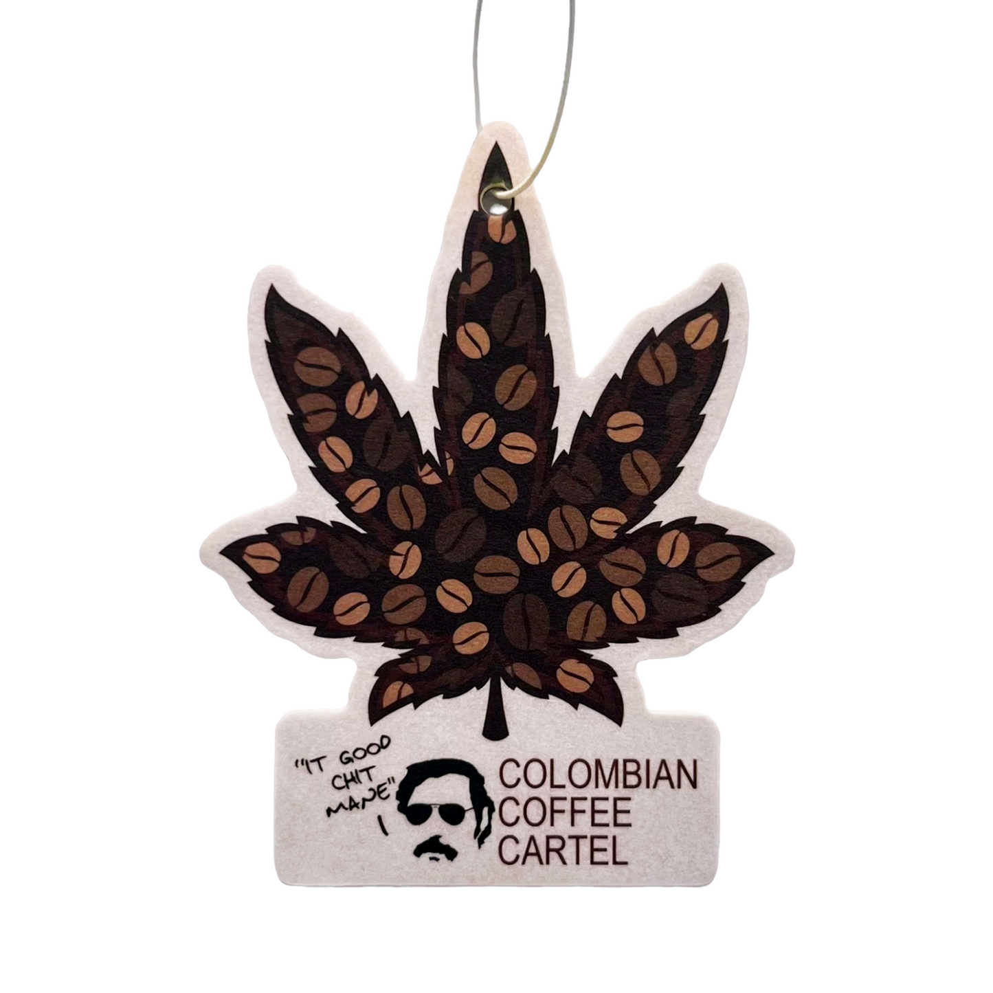 Colombian Coffee Cartel Hanging Leaf Air Freshener