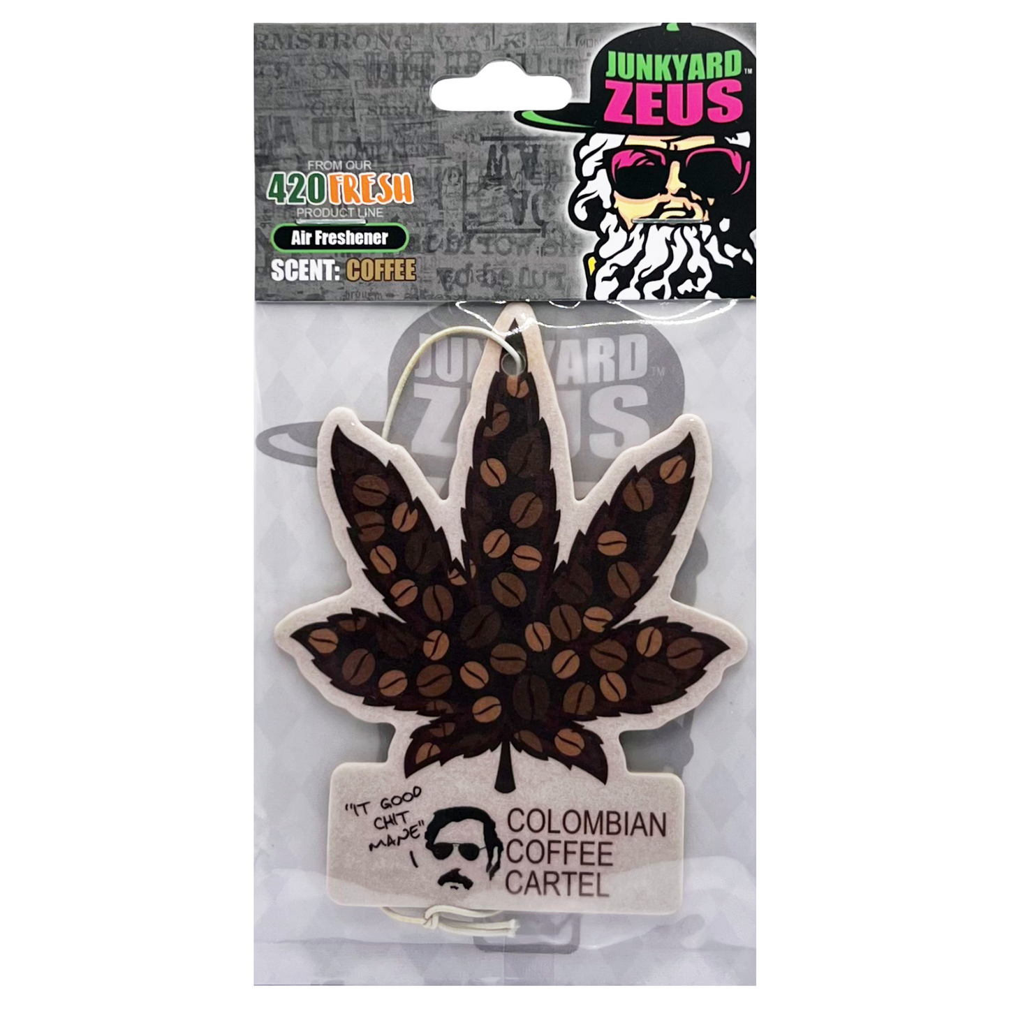 Colombian Coffee Cartel Hanging Leaf Air Freshener