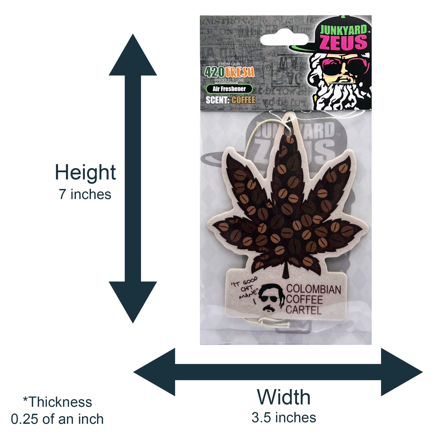 Colombian Coffee Cartel Hanging Leaf Air Freshener