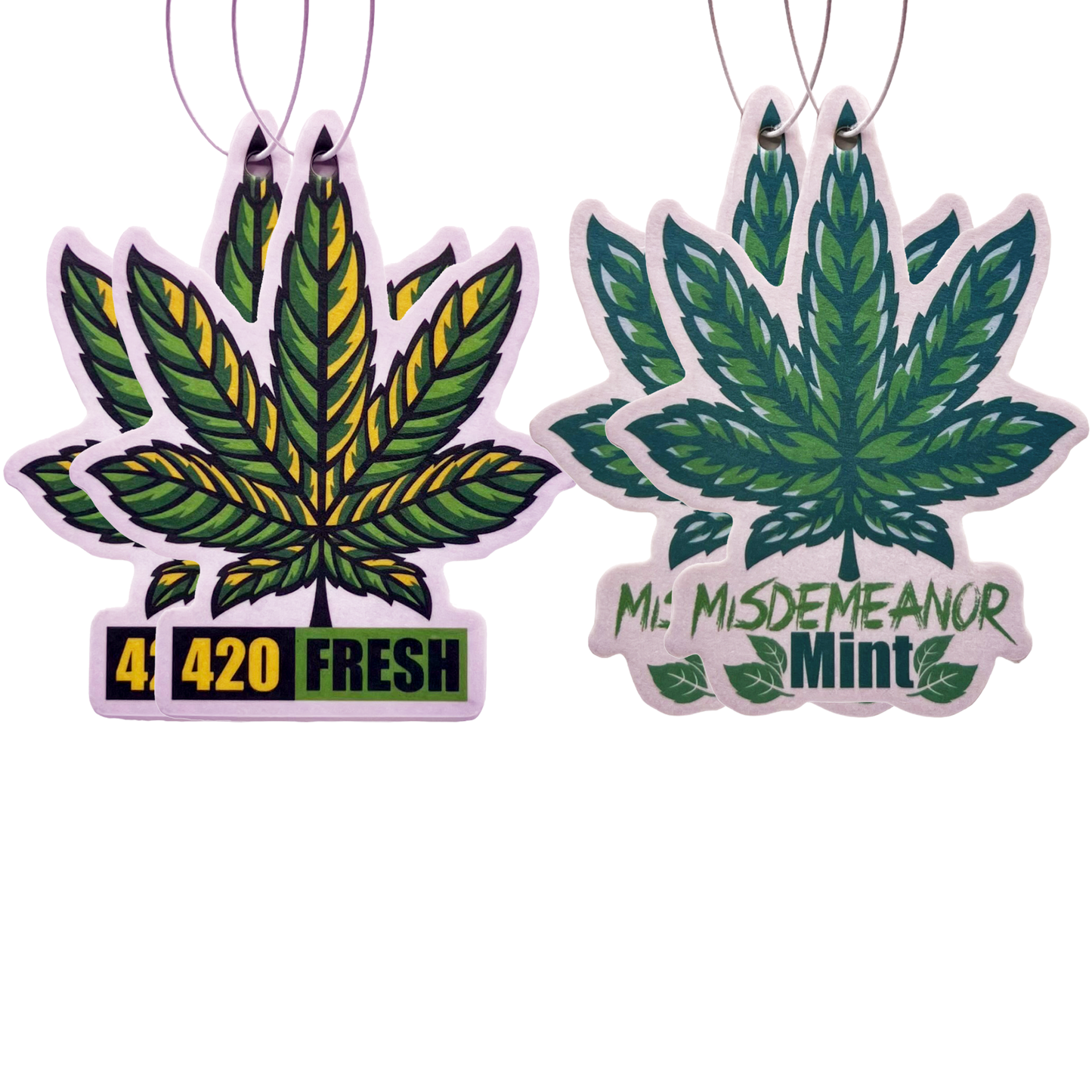 Fresh Mint Hanging Leaf Air Freshener Combo