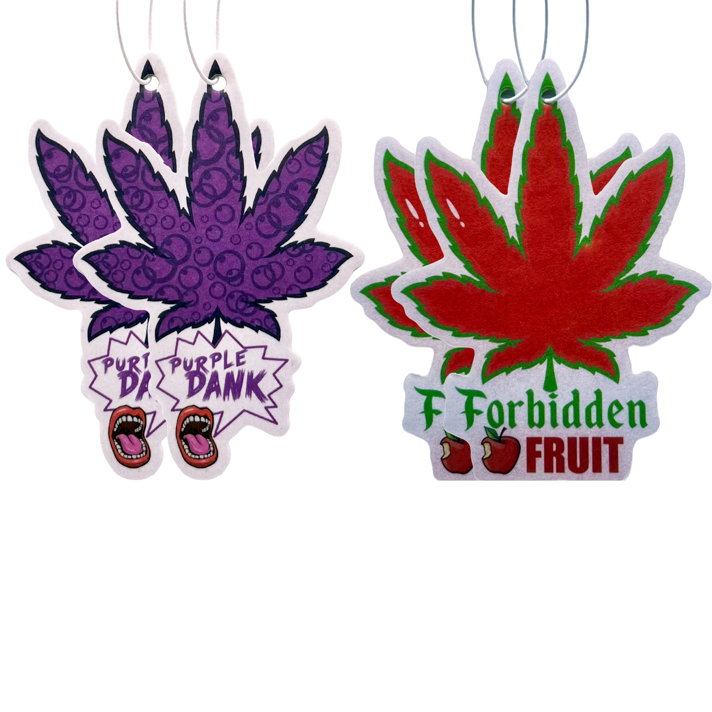 Grapple (Grape and Apple) Hanging Leaf Air Freshener Combo