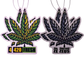 Green and Black Leaf Hanging Air Freshener Combo