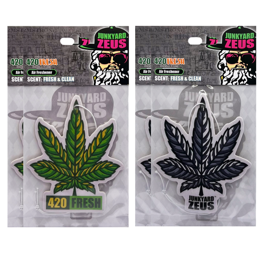 Green and Black Leaf Hanging Air Freshener Combo