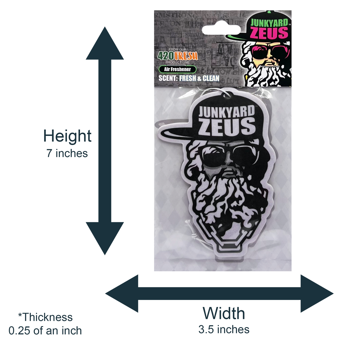 Junkyard Zeus Logo (B&W) Hanging Air Freshener