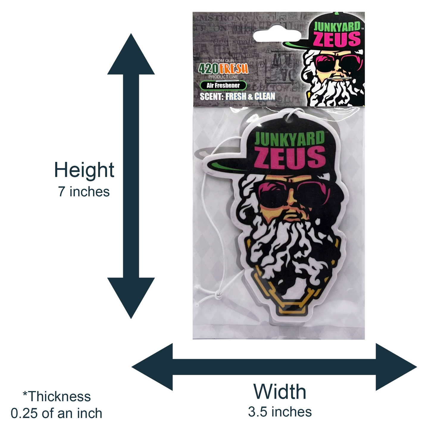 Junkyard Zeus Logo (FULL COLOR) Hanging Air Freshener