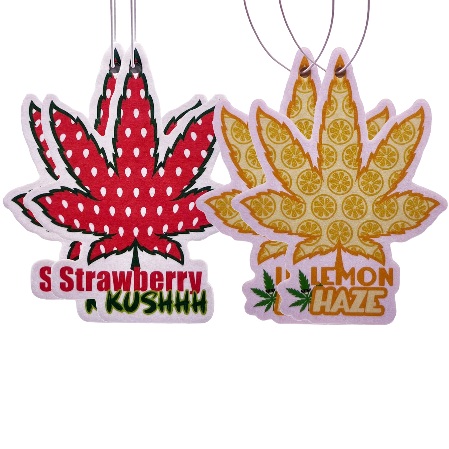 Strawberry Lemon Lemonade Hanging Leaf Air Freshener Combo