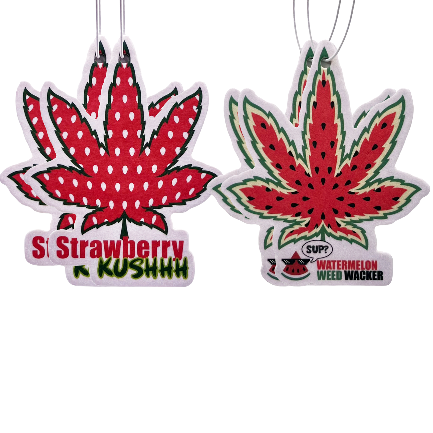 Strawberry Watermelon Hanging Leaf Air Freshener Combo