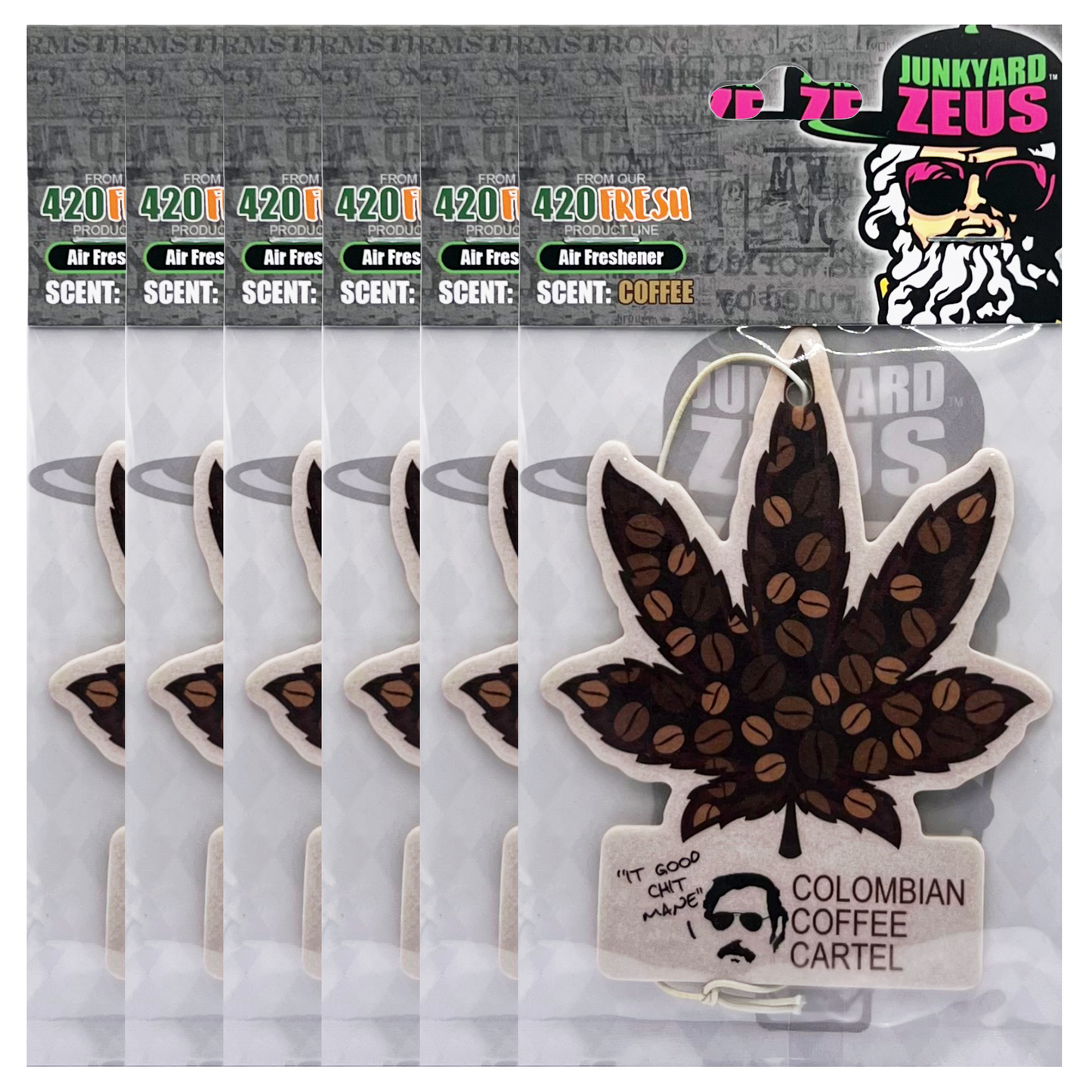 Colombian Coffee Cartel Hanging Leaf Air Freshener