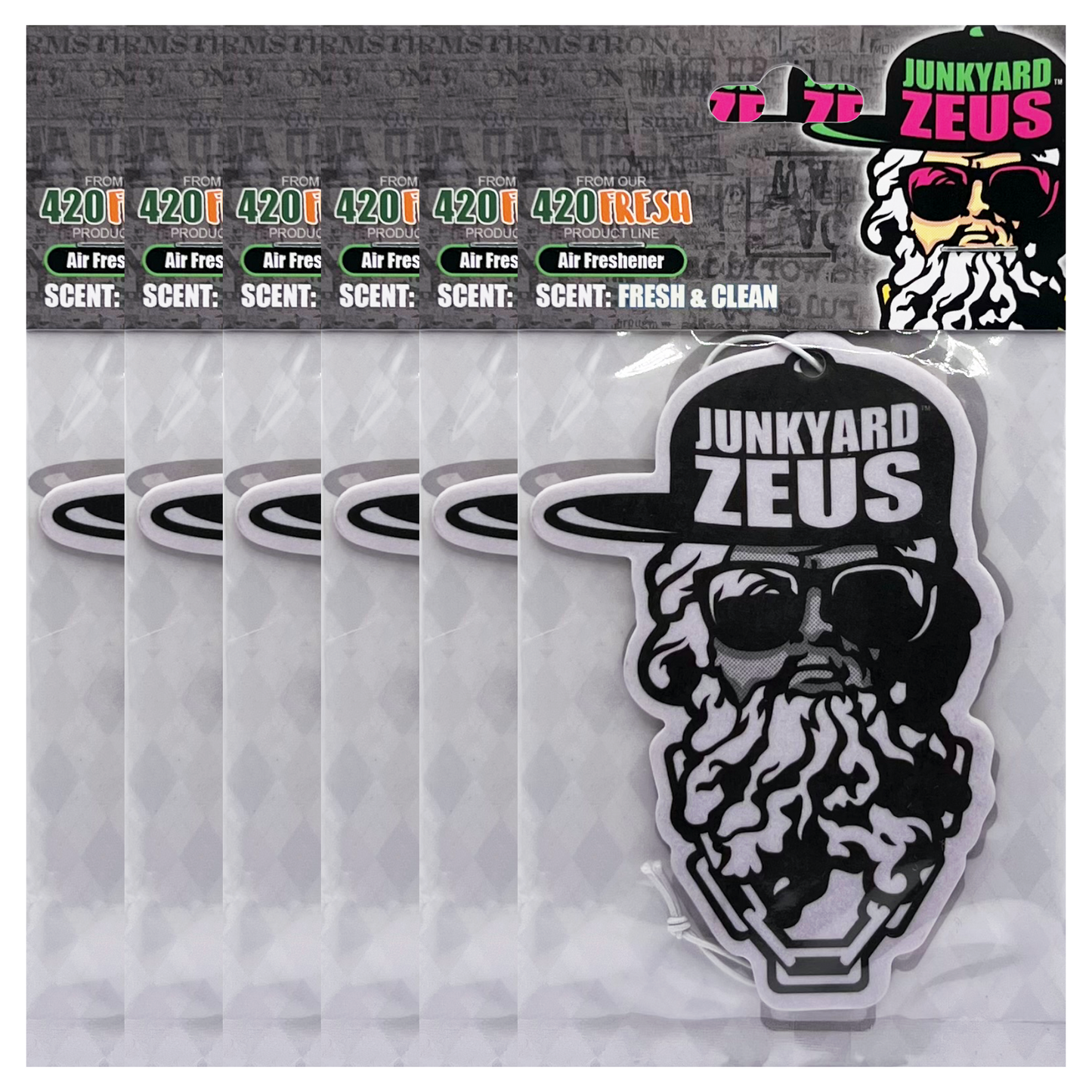 Junkyard Zeus Logo (B&W) Hanging Air Freshener