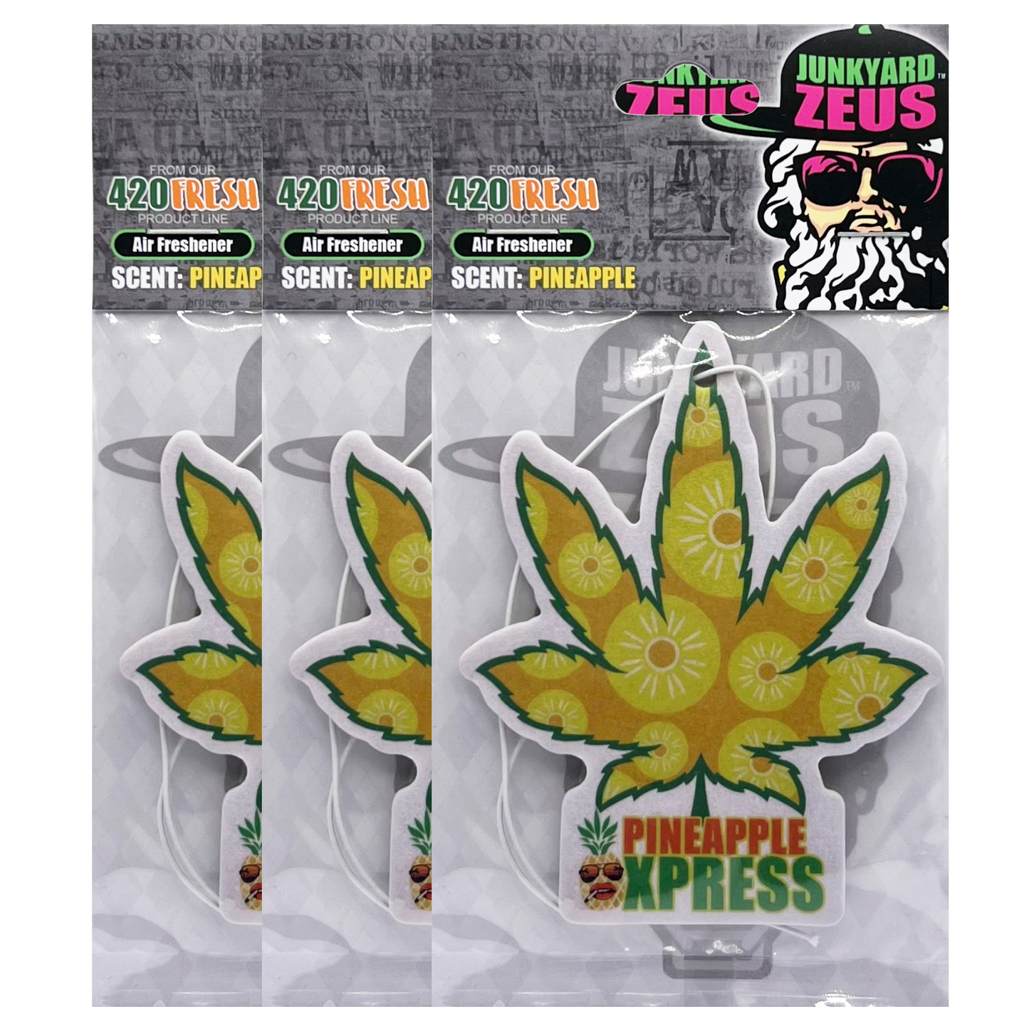 Pineapple Xpress Hanging Leaf Air Freshener