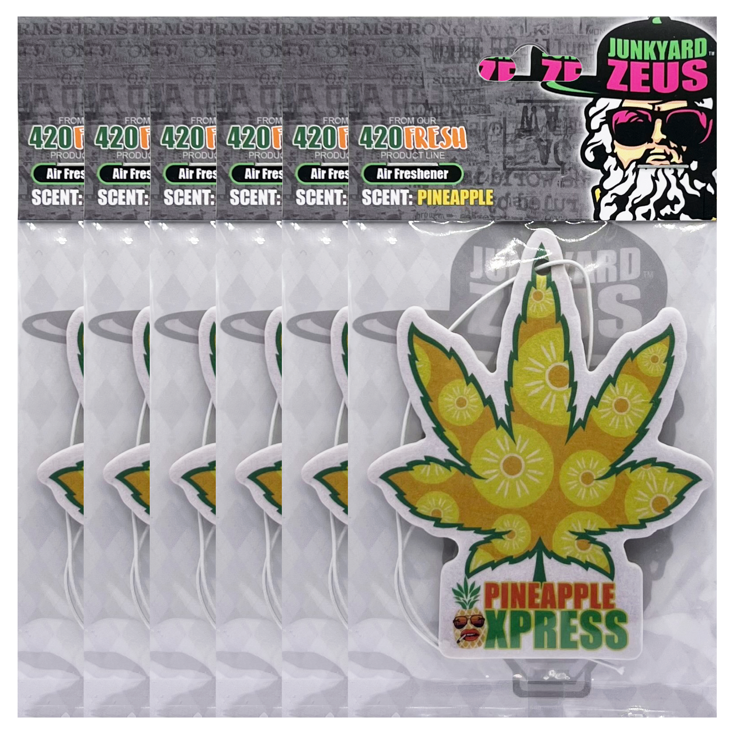 Pineapple Xpress Hanging Leaf Air Freshener