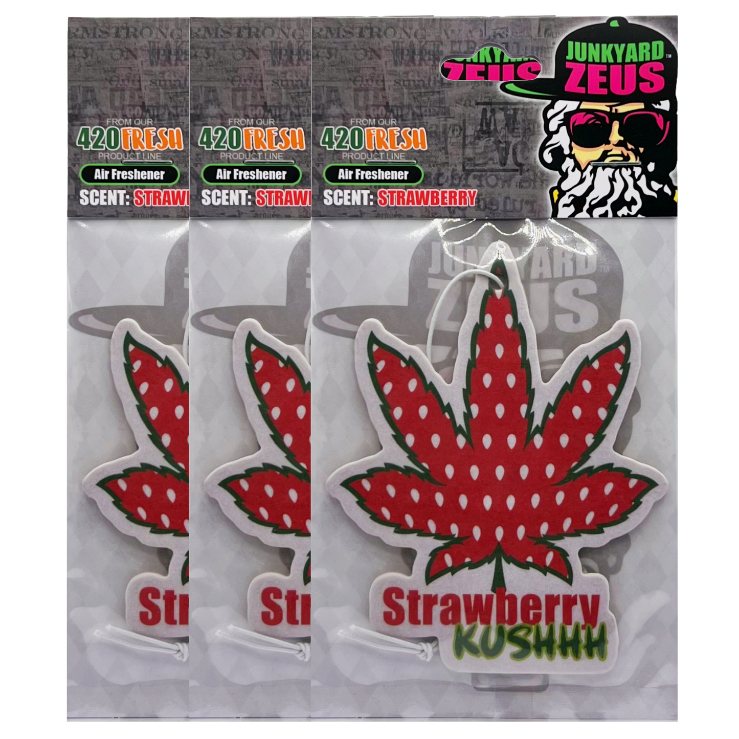 Strawberry Kushhh Hanging Leaf Air Freshener